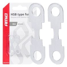 AMIO Ploščate tračne varovalke 2 kom. HSB 42mm 80A AMIO-03501