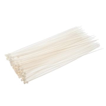 Topex Kabelske vezice 2,5 x 100 mm, 100 kosov, bele