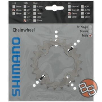 shumee Verižnik Shimano Deore FC-M590/532/M530 srebrn 22T