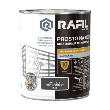 shumee RAFIL Neposredno proti rji, grafitno siva mat, RAL7024, 0,75 l