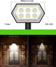 shumee LED SONČNA VRTNA SVETILKA, 108 LED, 4 NAČINI, KOMPLET 2 KOSOV