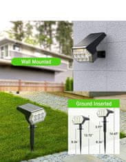shumee LED SONČNA VRTNA SVETILKA, 108 LED, 4 NAČINI, KOMPLET 2 KOSOV