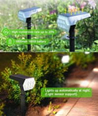 shumee LED SONČNA VRTNA SVETILKA, 108 LED, 4 NAČINI, KOMPLET 2 KOSOV