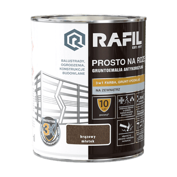 shumee RAFIL Kladivo naravnost do rjasto rjave barve 0,75 l