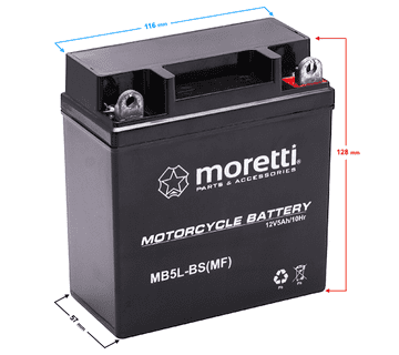 shumee Moretti 12V AGM (Gel) baterija MB5L-BS / 12N5-3B