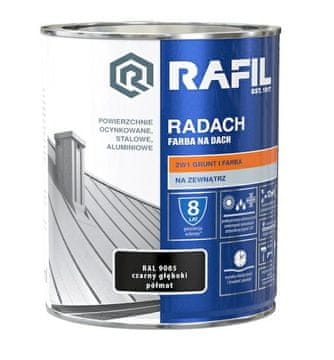 shumee RAFIL Radach strešna barva temno črna polmat 0,75 l