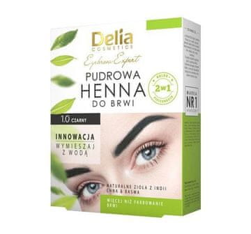DELIA DELIA Eyebrow Expert puder za obrvi, kana v prahu 1.0 črna 4 g