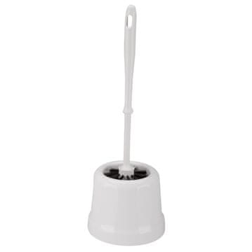 shumee GIANA plastična ščetka za stranišče s posodo, komplet 39 cm, bela