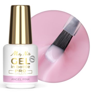 shumee Molly Nails Pro Salon Angel Pink HEMADiHEMA gel v steklenički s čopičem 15 g