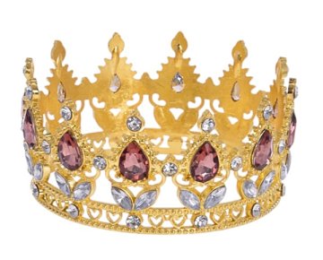 shumee Okras za torto krona, roza zlato, okras, 8 cm