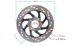 shumee Sprednji zavorni kolut za vbrizg goriva Classic 125