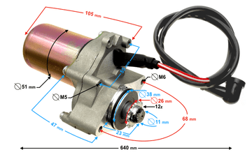 shumee Zaganjalnik za ATV 110cc, spodnji, 12 zob
