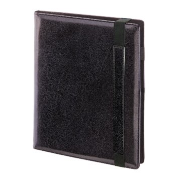 shumee Črn zvezek A4 z zamenljivim vložkom, elastika za zapiranje, 43B, 100 listov, prazen