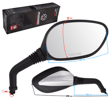 shumee Ogledala R+R (premer navoja 8mm) za skuter Challenger 2 s homologacijo