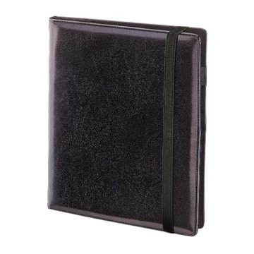 shumee Črn zvezek A4 z zamenljivim vložkom, elastika za zapiranje, 42B, 100 listov, prazen