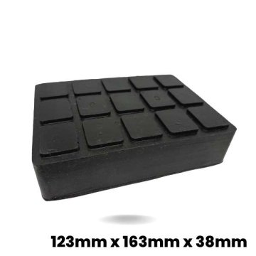 shumee Gumijasta blazinica (gumijasti blok) za avtomobilske dvigalke 123 mm x 163 mm x 38 mm