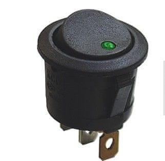 shumee OKROGLO KICNO STIKALO LED ZELENA 12V