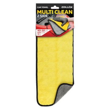 Zollex Krpa iz mikrovlaken dvostranska (RUMENO-SIVA) 30*40 cm, 600g/m2