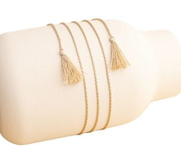 MummyBell Dolga bež svilena vrvica