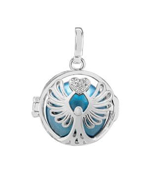 MummyBell Zvonec za nosečnost Sporočilo modre kovinske barve K10PMM18