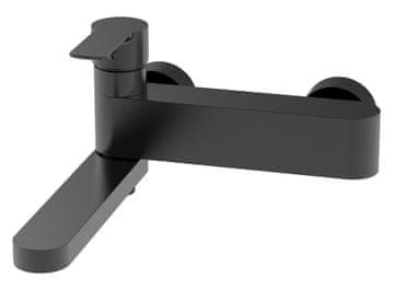 SAPHO Mat Črna Kopalniška Stenska Pipo s Premičnim Izlivom