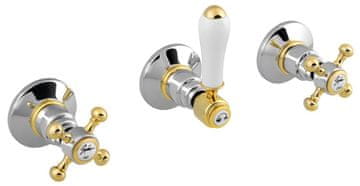 SAPHO ANTEA Retro Vgradna Prha z Dvema Izhodoma, Krom/Zlato