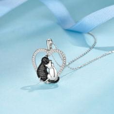 AVESTLINE Srebrna verižica Mačja ljubezen