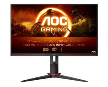 AOC 27G2ZN3/BK 27" Fast VA Full HD 240–280 Hz, 0.5 ms gaming monitor
