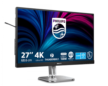 Philips 27B2U6903 27" 4K UHD IPS poslovni monitor z Thunderbolt 4, USB-C, LAN 2.5G in SmartKVM