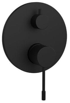 SAPHO SOLARIS Vgradna Tuš Baterija, 2 Izhoda, Mat Črna