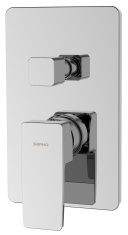 SAPHO TURSI Vgrajena Dvotokovna Tuš Armatura, Kromirana, Zaobljeni Vogali