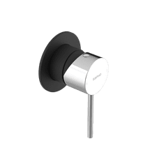SAPHO ULTRAMIX Podometna Tuš Armatura, Enosmerna, Črna Mat/Krom, Okrogla Oblika