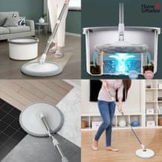 HOME & MARKER® Mop za čiščenje tal, Vrtljivi čistilec tal, Krpa iz mikrovlaken | TIDYBROOM