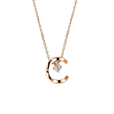 AVESTLINE Srebrna verižica Crescent Charm, rose gold