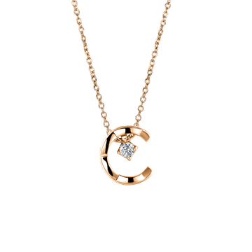 AVESTLINE Srebrna verižica Crescent Charm, rose gold