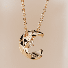 AVESTLINE Srebrna verižica Crescent Charm, rose gold