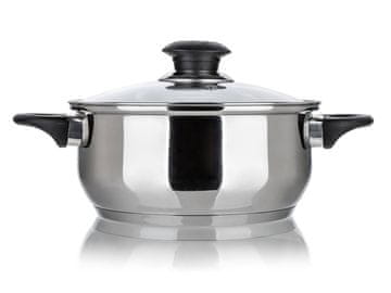 Lonec 18cm s steklenim pokrovom 1,7l iz nerjavečega jekla SUPER CENA