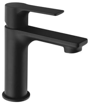 SAPHO PAX Črna Mat Stojančna Umyvalna Armatura - Elegantna Medeninasta Oblika