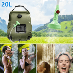 HOME & MARKER® Prenosni tuš, Solarni tuš, Zložljiv tuš, Kampiranje (20 l) | SHOWDY