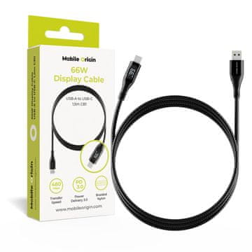 Mobile-origin 66W zaslonski kabel USB-A na USB-C 1,5 m CB1