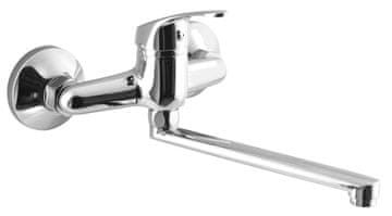 AQUALINE AQUALINE 35 Stenska Pipa, Ploščata Armatura, Kromirana Medenina