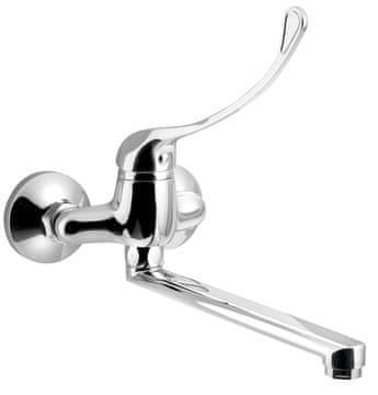 AQUALINE AQUALINE 35 Stenska Armatura 100mm, Medicinska Ročica, Kromirana, 220mm