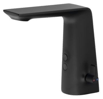 SAPHO Matirana Črna Senčorska Armatura z Nastavitvijo Temperature, Brezdotična, AQUALINE