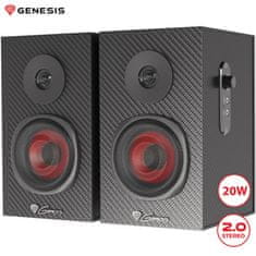 Genesis Helium 200 2.0 stereo zvočniki, leseni, 20 W