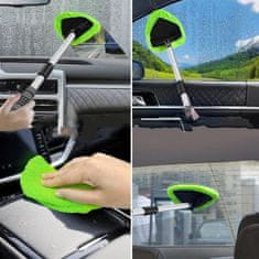 HOME & MARKER® Raztegljiv čistilec avtomobilskih stekel z vrtljivo glavo 180°, mikrovlakna, aluminij | MICROLINKA