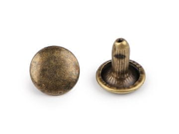 Dvostranske votle zakovice Ø9 mm - stara medenina (100 parov)