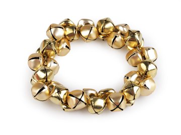 Venček iz zvončkov Ø17 cm - mat in sijaj - zlati