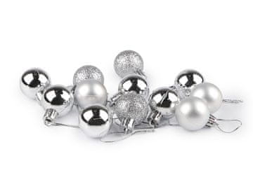Božične bučke 30 mm, srebrne