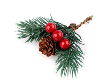 Umetna božična veja na žici - zelena (3 kosi)