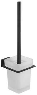 AQUALINE SAPHO Apollo Viseča WC Ščetka, Mlečno Steklo, Črna Mat, 80x455 mm